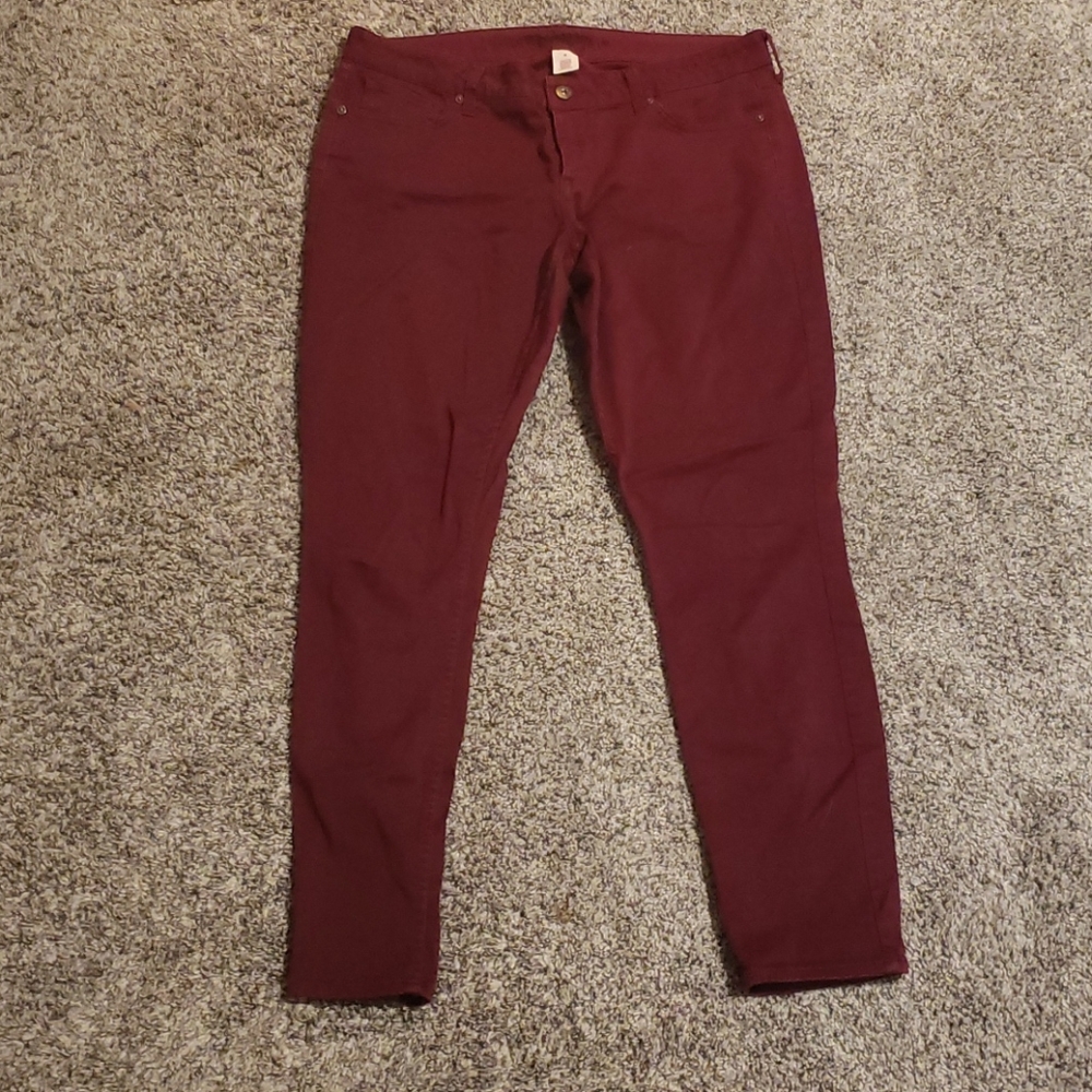 Burgundy khakis